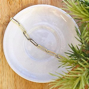 Pulseira Elos Ovais Alongados Folheado a ouro 18K
