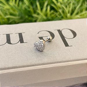 Piercing Coração Abaulado Cravejado Steel