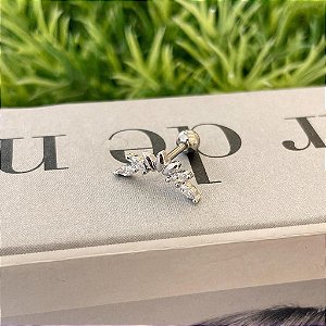 Piercing Cluster 7 Navetes Cristal e Liso Steel