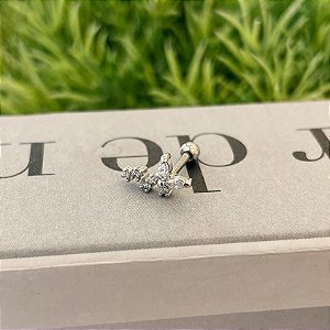 Piercing Borboletinha Rastro de Luz Steel