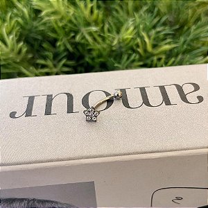 Piercing Bananinha Estrela Cravejada Titanium Steel