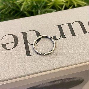Piercing Argola Segmentada Torcida 8mm Steel