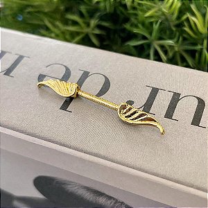 Piercing Mamilo Asa Folheado a ouro 18K