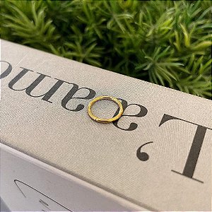 Piercing Argola Segmentada Lisa 8mm Folheado a ouro 18K