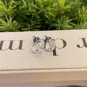 Brinco de Ponto de Luz Gota Cristal G Steel