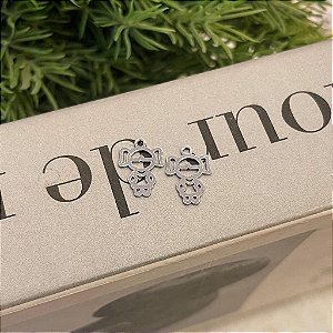 Pingente Menina Vazado Pequeno Liso Steel