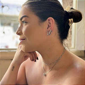 Trio de Argolas Coração Liso Steel