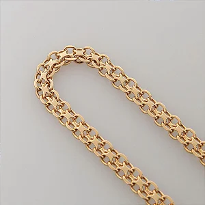 Choker Corrente Trançada Laminada Folheado a ouro 18K