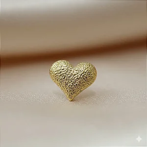 Piercing Coração Gratinado Folheado a ouro 18K