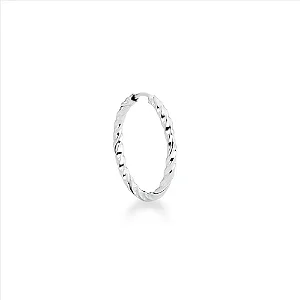 Piercing de Argola Fio Tubo Enrolado M Folheado a Prata 925