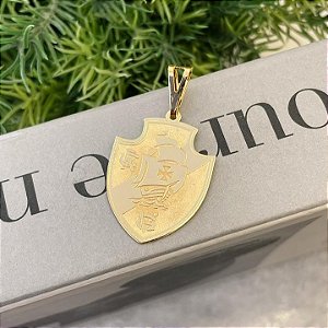 Pingente Escudo Vasco Folheado a Ouro 18k