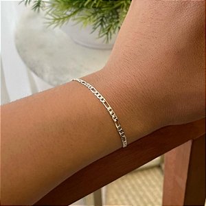 Pulseira Grumet 3x1 Folheado a Prata 925