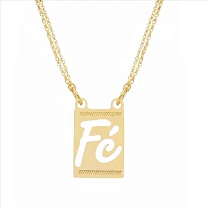 Pulseira Correntinha Dupla FÉ Vazado Folheada a Ouro 18k