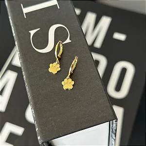 Brinco Argola Patinha Lisa Folheado a ouro 18K