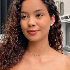 Chocker Veneziano Coração Vazado Steel