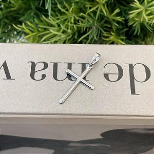 Pingente Cruz Lisa Pontas Achatadas Steel