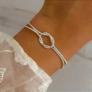 Pulseira Rabo de Rato Duplo Amarração Steel