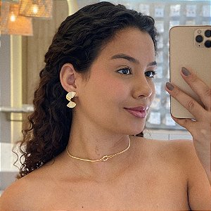 Choker Rabo de Rato Duplo Amarração Folheado a ouro 18K