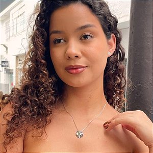 Colar Botão Orgânico Steel