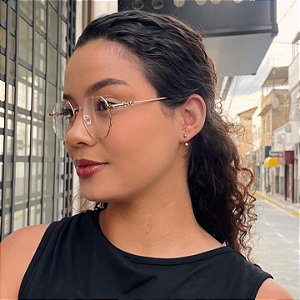 Brinco EarJacket Duplo Bolinha Steel