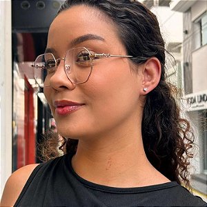 Brinco de Coração Cravejado Médio Pavê Galeria Steel