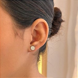 Brinco Chuveiro Grande Cravejado com Borda Granitada Steel