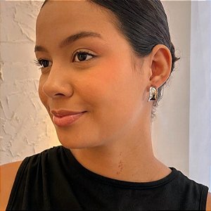 Argola Aberta Canoa Expessa Lisa Steel