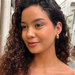 Argola Aberta Canoa Expessa Lisa Folheado a ouro 18K