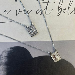 Escapulário Nossa Senhora Aparecida E Sagrado Coração De Jesus Steel
