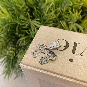 Pingente Casal Vazados Steel