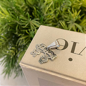 Pingente Casal Vazados Steel