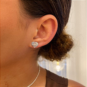 Brinco Coração Trabalhado Steel