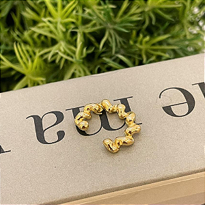 Piercing Fake Fio Torcido Folheado a ouro 18K