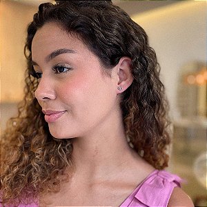 Brinco Olho Grego Delicado Zircônia Central Steel