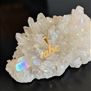 Pingente ABC Chapa Recortada P Folheado a Ouro 18k