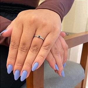 Anel Aparador e Solitário Preto Steel