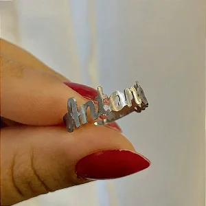 Anel Personalizado Nome Steel