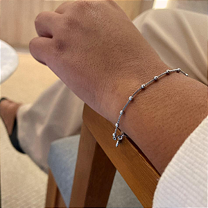 Pulseira Veneziano Bolinhas Steel
