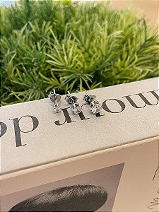 Trio Ponto de Luz Cristal Steel