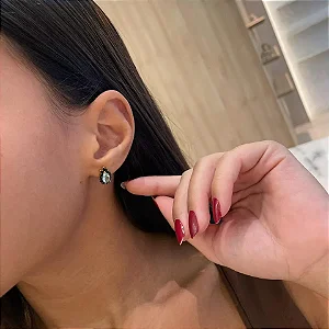 BR ABACAXI GOTA E ZIRCS NEGRAS