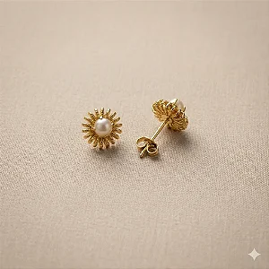 Brinco Pérola Borda Espiral