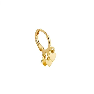 Piercing Argola Pingentes 3 Corações Lisos