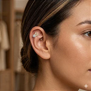 Piercing Coelho Cravejado