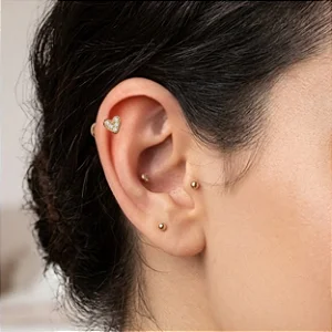 Piercing Coração Cravejado P