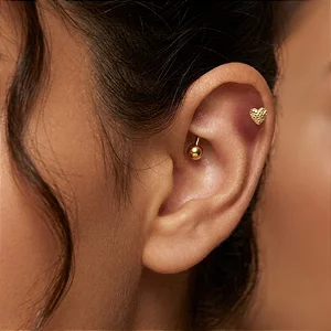 Piercing Coração Abaulado Granitado
