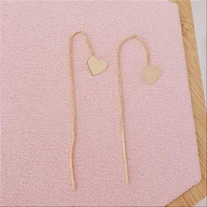 Piercing Earline Fio Venezino Coração Liso