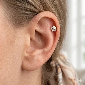 Piercing Florzinha Pavê 7 pontas