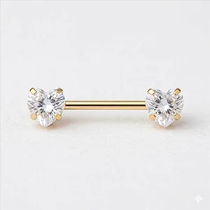 Piercing Mamilo Coração Plug