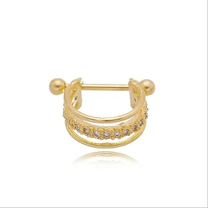 Piercing Meia Argola Bastão 12mm 3 Fios