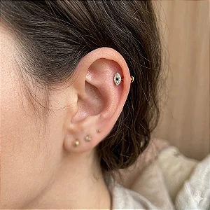 Piercing Olho Grego Pave Det Azul